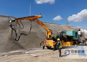 中交一公局混凝土濕噴臺車施工現場（2）