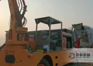 ZHSP3016混凝土濕噴臺車施工視頻