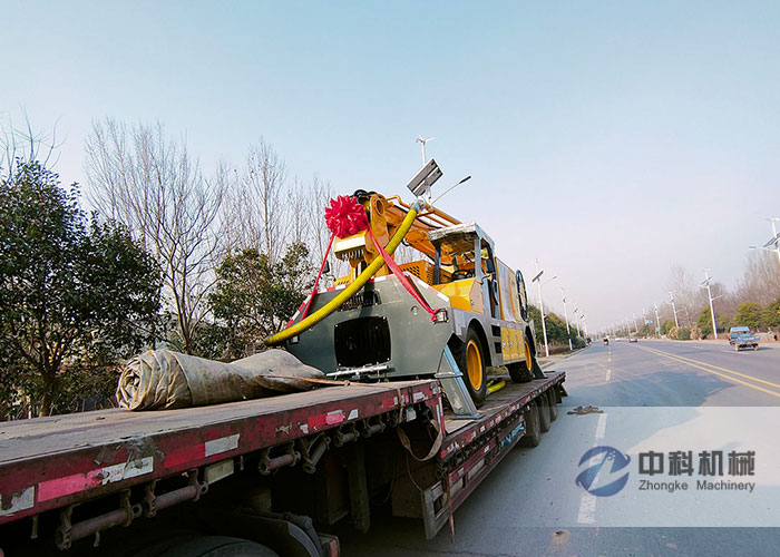 ZHSP3016工程底盤混凝土濕噴臺車發貨現場-1